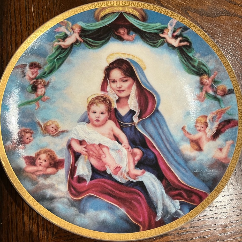 Christian plate from Sandra Kuck “tidings of joy”collection